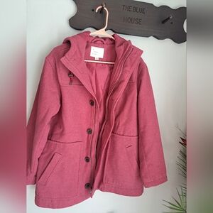A NEW DAY Sweet Rose Pink Duffel Overcoat Peacoat Jacket Coat Small